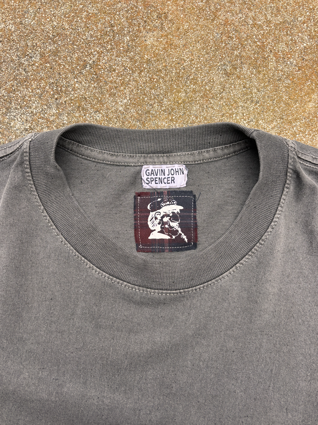 Two-Tone Layered T-Shirt in Dusty Grey