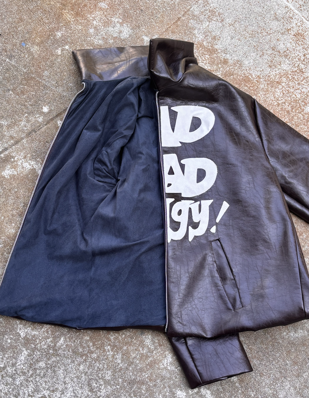 ‘Bad Bad Doggy!’ Jacket in Brown Leather